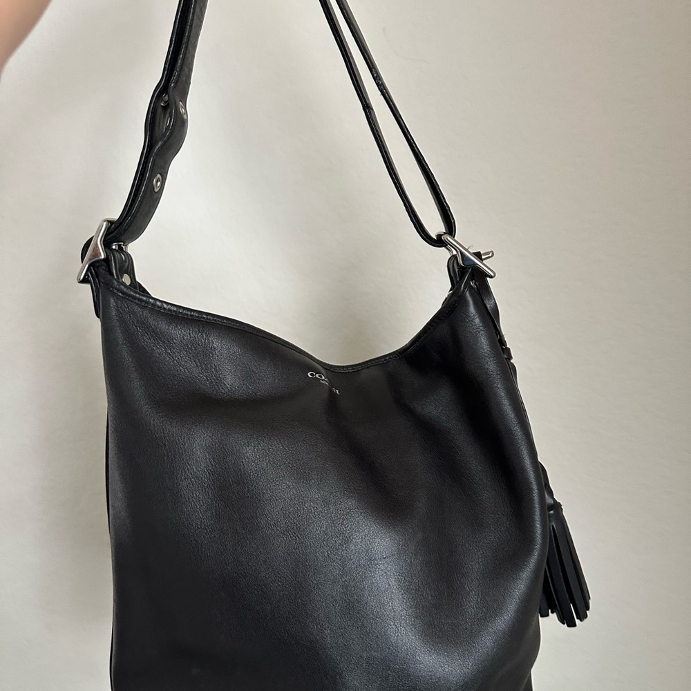Coach Black Leather Shoulder Bag